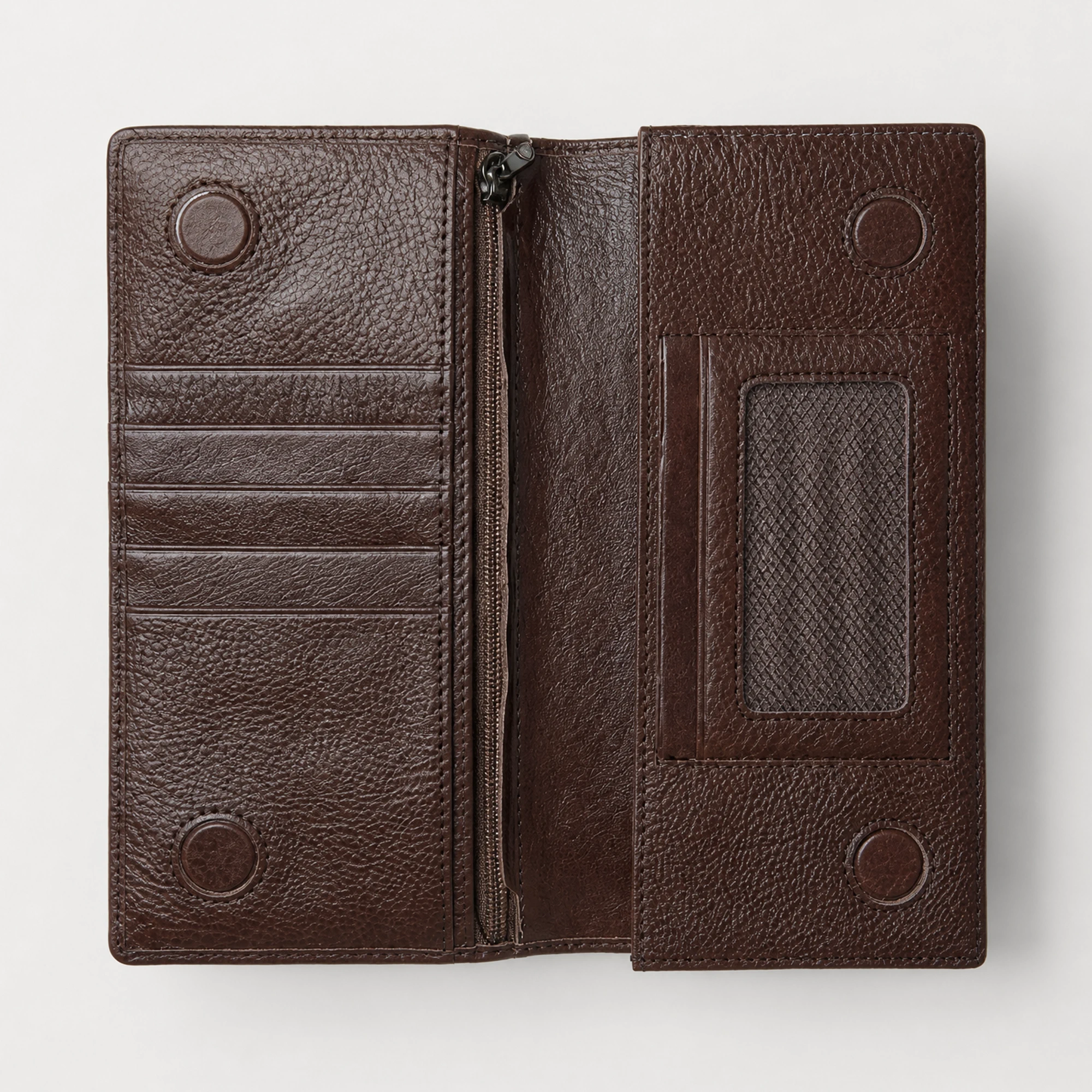 Corsen Z Long Leather Wallet Chocolate - DWC111C